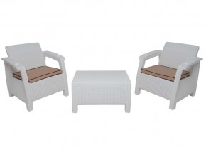 Комплект на балкон Yalta Balcony Set белый в Симе - sim.mebel74.com | фото 1