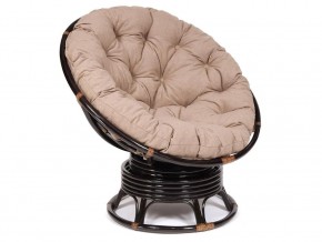 Кресло-качалка Papasan w 23/01 B с подушкой Antique brown, экошерсть Коричневый в Симе - sim.mebel74.com | фото