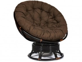 Кресло-качалка Papasan w 23/01 B с подушкой Antique brown, ткань Коричневый в Симе - sim.mebel74.com | фото