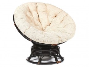 Кресло-качалка Papasan w 23/01 B с подушкой Antique brown, ткань Старт в Симе - sim.mebel74.com | фото 1