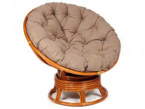 Кресло-качалка Papasan w 23/01 B с подушкой Cognac, экошерсть Коричневый в Симе - sim.mebel74.com | фото 1