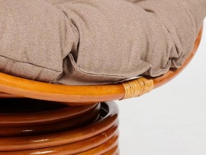 Кресло-качалка Papasan w 23/01 B с подушкой Cognac, экошерсть Коричневый в Симе - sim.mebel74.com | фото 2