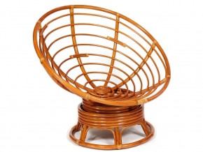 Кресло-качалка Papasan w 23/01 B с подушкой Cognac, флок Олива в Симе - sim.mebel74.com | фото 4