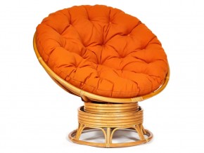 Кресло-качалка Papasan w 23/01 B с подушкой Honey, ткань Оранжевый в Симе - sim.mebel74.com | фото