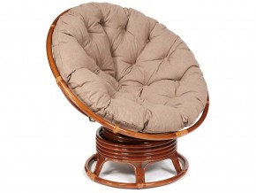 Кресло-качалка Papasan w 23/01 B с подушкой Pecan, экошерсть Коричневый в Симе - sim.mebel74.com | фото 1