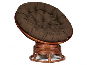 Кресло-качалка Papasan w 23/01 B с подушкой Pecan, ткань Коричневый в Симе - sim.mebel74.com | фото