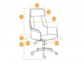 Кресло офисное Charm флок коричневый в Симе - sim.mebel74.com | фото 2