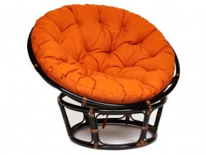 Кресло Papasan 23/01 W с подушкой Antique brown, ткань Оранжевый в Симе - sim.mebel74.com | фото