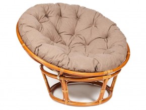 Кресло Papasan 23/01 W с подушкой Cognac, экошерсть Коричневый в Симе - sim.mebel74.com | фото