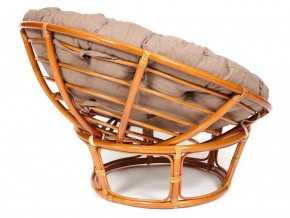 Кресло Papasan 23/01 W с подушкой Cognac, экошерсть Коричневый в Симе - sim.mebel74.com | фото 2