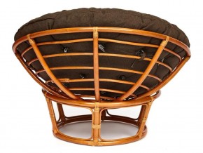 Кресло Papasan 23/01 W с подушкой Cognac, ткань Коричневый в Симе - sim.mebel74.com | фото 2