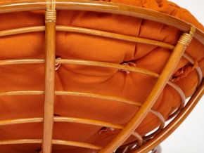 Кресло Papasan 23/01 W с подушкой Cognac, ткань Оранжевый в Симе - sim.mebel74.com | фото 2