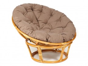 Кресло Papasan 23/01 W с подушкой Honey, экошерсть Коричневый в Симе - sim.mebel74.com | фото