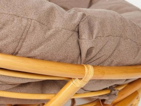 Кресло Papasan 23/01 W с подушкой Honey, экошерсть Коричневый в Симе - sim.mebel74.com | фото 3