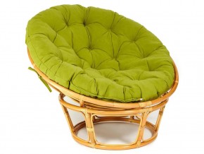 Кресло Papasan 23/01 W с подушкой Honey, флок Олива в Симе - sim.mebel74.com | фото