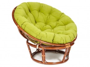 Кресло Papasan 23/01 W с подушкой Pecan, флок Олива в Симе - sim.mebel74.com | фото