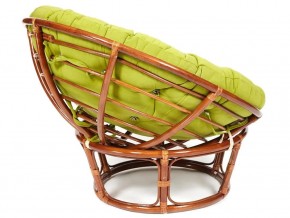 Кресло Papasan 23/01 W с подушкой Pecan, флок Олива в Симе - sim.mebel74.com | фото 3