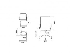 Кресло руководителя Orion Steel Chrome DMS S-0401 в Симе - sim.mebel74.com | фото 2