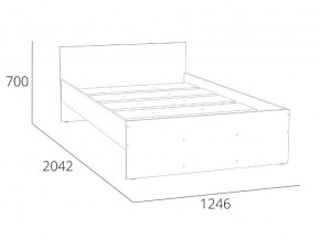 Кровать 1200 НМ 011.53-02 Симпл Белый Фасадный в Симе - sim.mebel74.com | фото 4