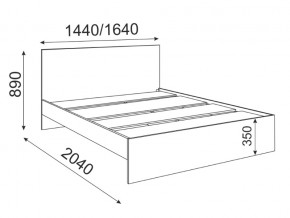 Кровать 1400 Осло модуль 4 в Симе - sim.mebel74.com | фото 2