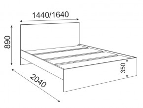 Кровать 1400 Осло модуль 4 с ящиками Дуб золото в Симе - sim.mebel74.com | фото 2