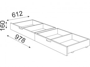 Кровать 1400 Осло модуль 4 с ящиками Дуб золото в Симе - sim.mebel74.com | фото 3