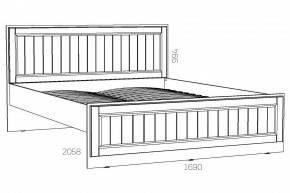 Кровать 1600 Оливия НМ 040.34 Х в Симе - sim.mebel74.com | фото 2