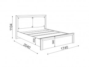 Кровать 1600 с мягкой частью Глэдис М31 в Симе - sim.mebel74.com | фото 2