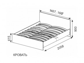 Кровать 1600х2000 ортопедическое основание в Симе - sim.mebel74.com | фото