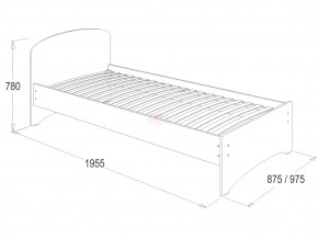 Кровать-2 одинарная 800*1900 ясень анкор светлый в Симе - sim.mebel74.com | фото 3