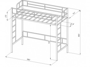 Кровать чердак Севилья 1-1 Коричневая в Симе - sim.mebel74.com | фото 2