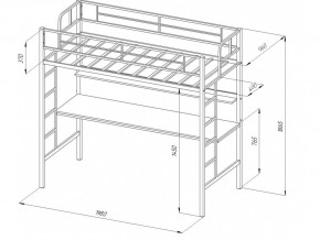 Кровать чердак Севилья 1 Черная в Симе - sim.mebel74.com | фото 2