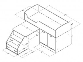 Кровать Дюймовочка 2 Оранжевая в Симе - sim.mebel74.com | фото 2