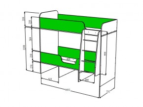 Кровать двухъярусная Малыш двойняшка белый в Симе - sim.mebel74.com | фото 3