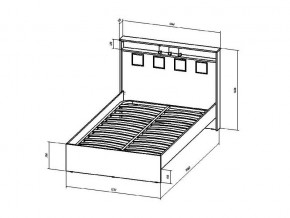 Кровать Коста-Рика 1200 в Симе - sim.mebel74.com | фото 2