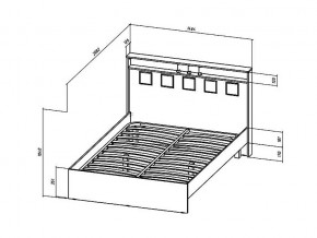 Кровать Коста-Рика 1400 в Симе - sim.mebel74.com | фото 2