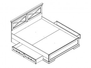 Кровать LOZ160х200 с ящиками Марсель ясень снежный в Симе - sim.mebel74.com | фото 2