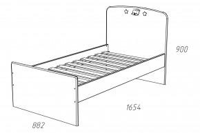 Кровать Лилу НМ 041.07 М Слоники в Симе - sim.mebel74.com | фото 2