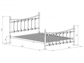 Кровать металлическая Эльда Белый/Золото в Симе - sim.mebel74.com | фото 2