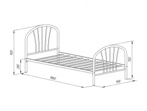 Кровать металлическая Эвора белая в Симе - sim.mebel74.com | фото 2