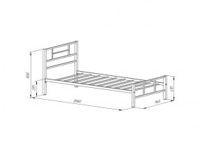 Кровать металлическая Кадис белая в Симе - sim.mebel74.com | фото 2