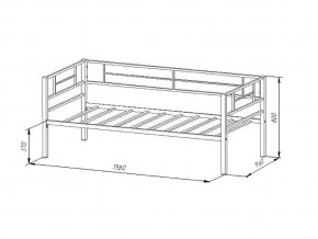 Кровать металлическая Лорка Черный в Симе - sim.mebel74.com | фото 2