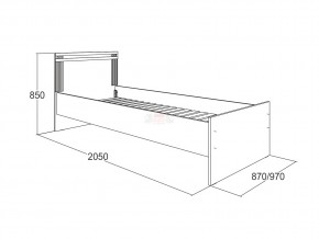 Кровать одинарная Ольга 18 900 в Симе - sim.mebel74.com | фото 2