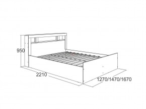 Кровать Ольга 19 1200 в Симе - sim.mebel74.com | фото 2