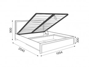 Кровать подъемная Беатрис модуль 8 Дуб млечный в Симе - sim.mebel74.com | фото 2