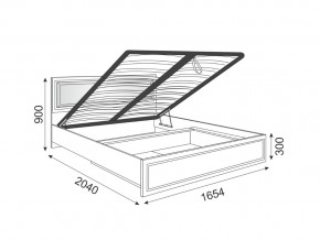 Кровать подъемная со спинкой Беатрис 11 Орех в Симе - sim.mebel74.com | фото 2