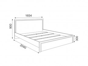 Кровать с настилом Беатрис модуль 6 Дуб млечный в Симе - sim.mebel74.com | фото 2