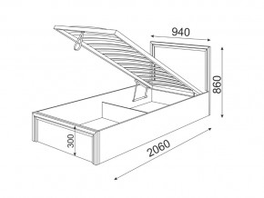 Кровать с подъемным механизмом Остин модуль 22 в Симе - sim.mebel74.com | фото 3