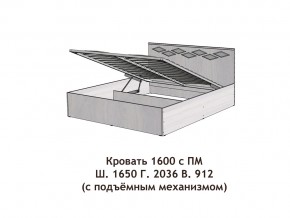 Кровать с подъёмный механизмом Диана 1600 в Симе - sim.mebel74.com | фото 3