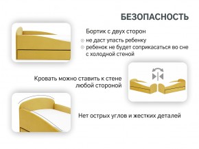 Кровать с ящиком Letmo горчичный (велюр) в Симе - sim.mebel74.com | фото 4